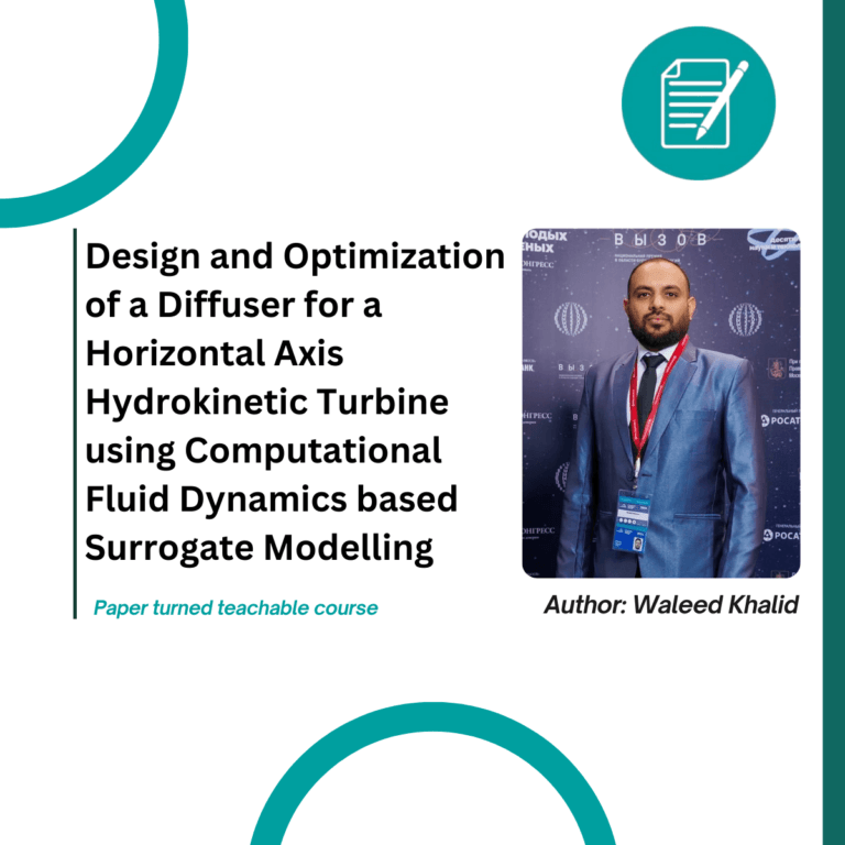 Design and Optimization of a Diffuser for a Horizontal Axis Hydrokinetic Turbine using Computational Fluid Dynamics based Surrogate Modelling